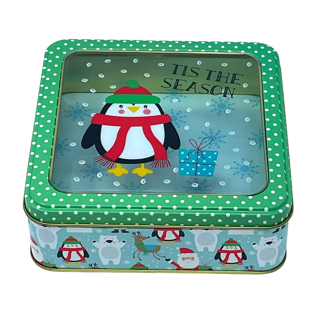 Plum Designs SnowMan Cookie Tins (Joyous Christmas Tins)