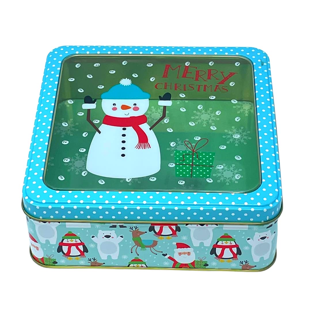 Plum Designs SnowMan Cookie Tins (Joyous Christmas Tins)