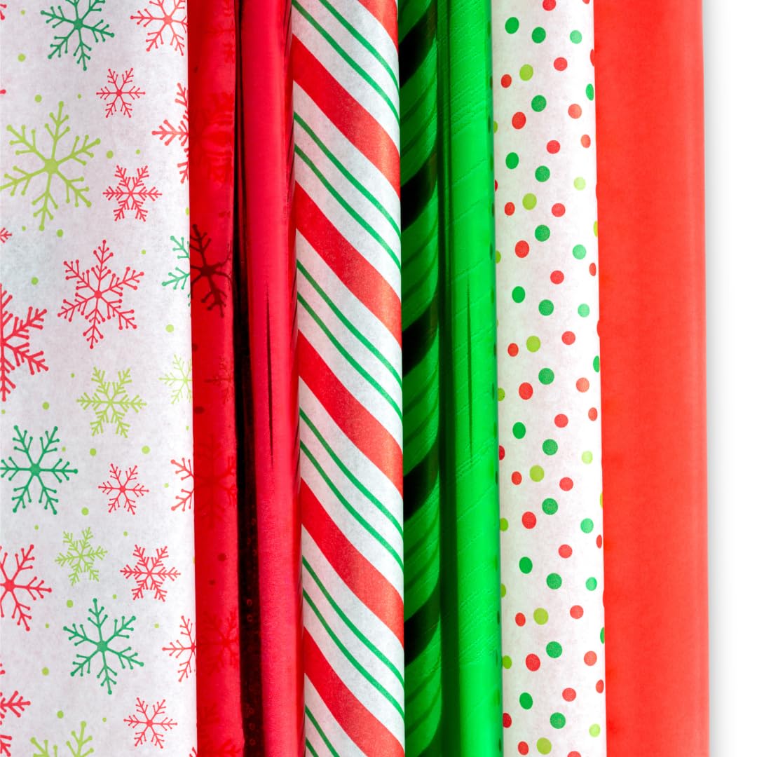 Christmas Tissue Paper for Gift Bags- 50 Sheets of Tissue Paper for Christmas Gift Wrap (20"x20")- Holiday Tissue Paper Assorted Designs, 50 Sheets