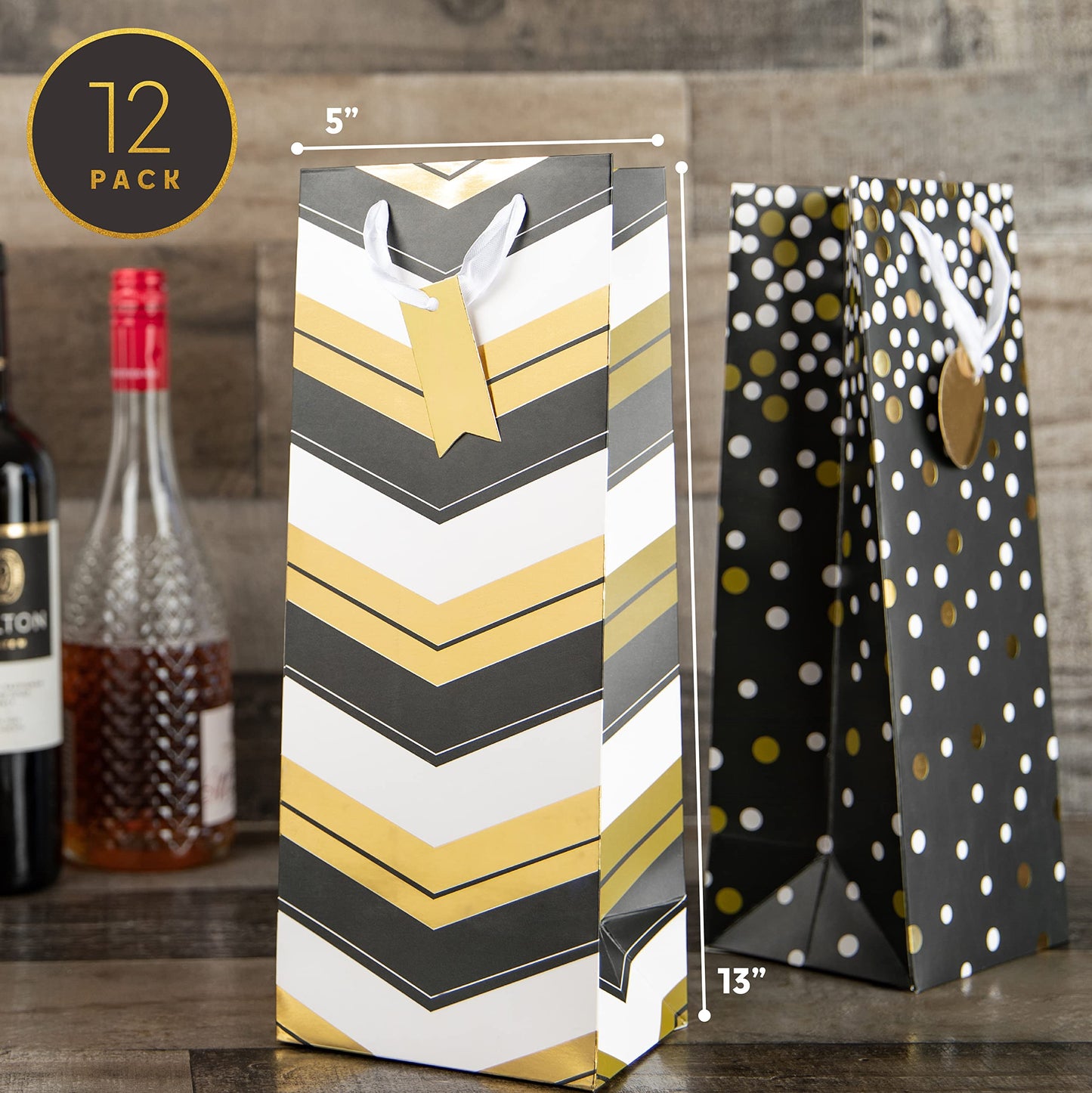 Plum Designs Wine Bags (Elegant Colors 12 Pack)