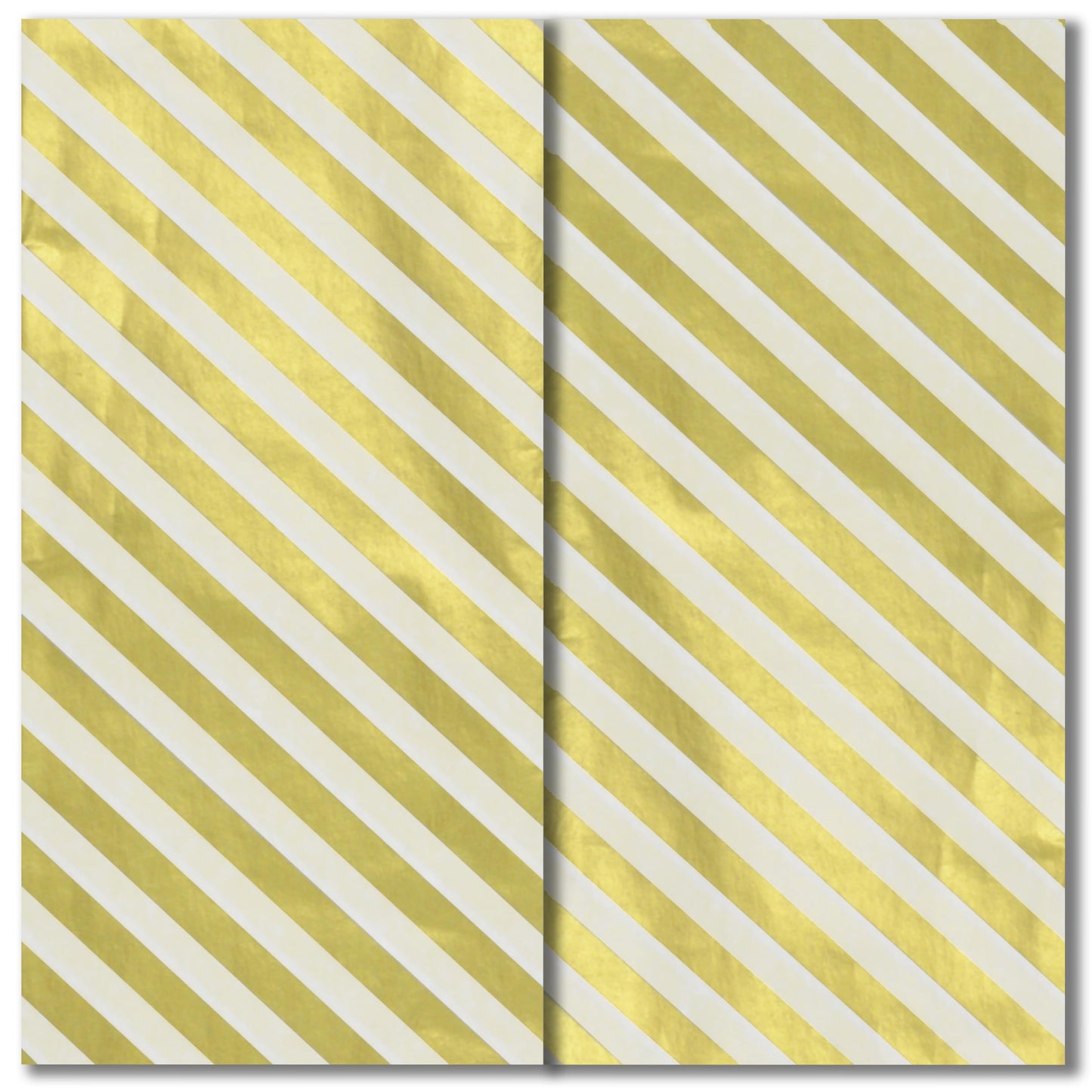 Gold Tissue Paper for Gift Bags- Metallic Gold and White Striped Gift Wrapping Tissue Paper 60 Sheets Large 20"x20" White and Metallic Gold Tissue Paper Crafts,